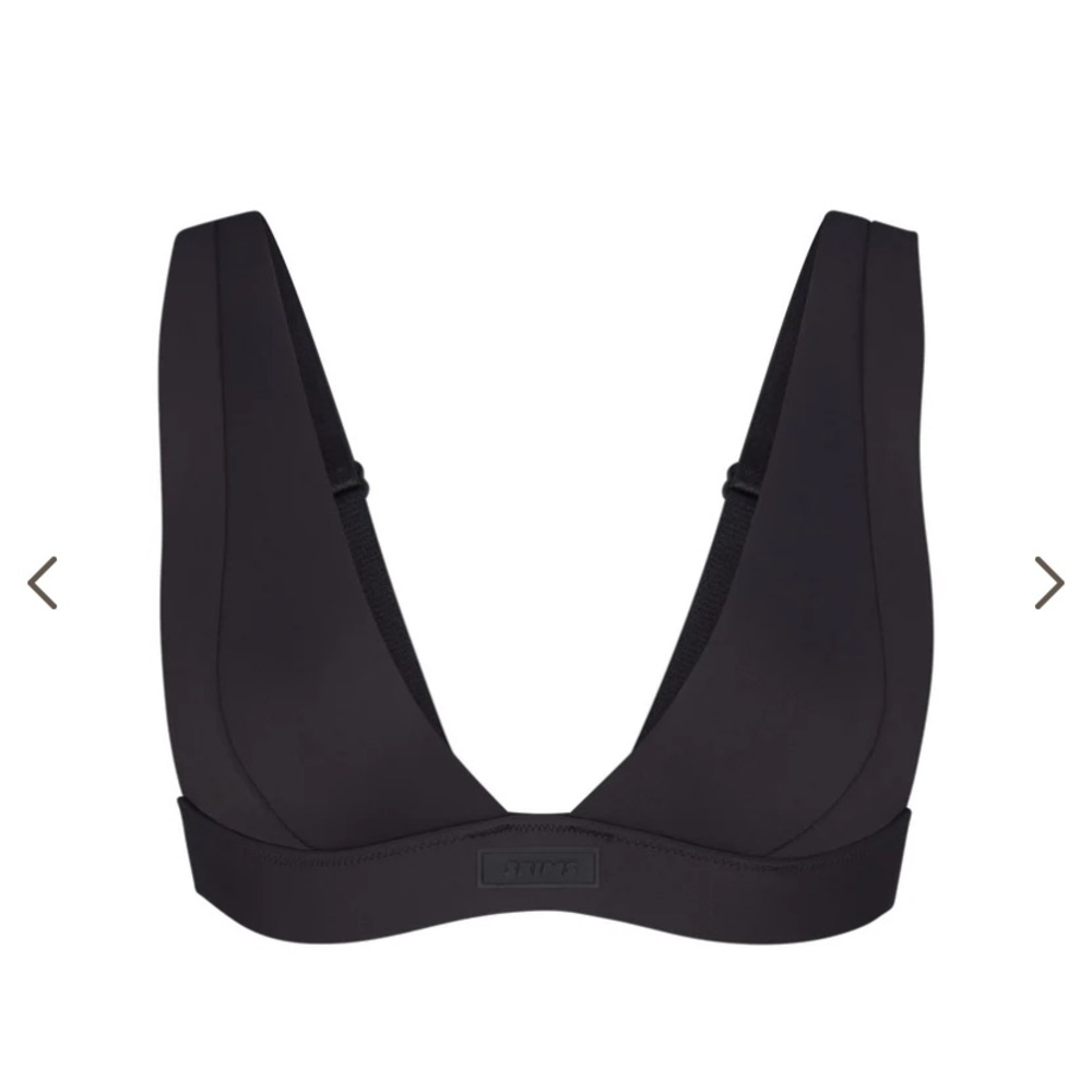 Skims Signature Swim Plunge Bikini Top